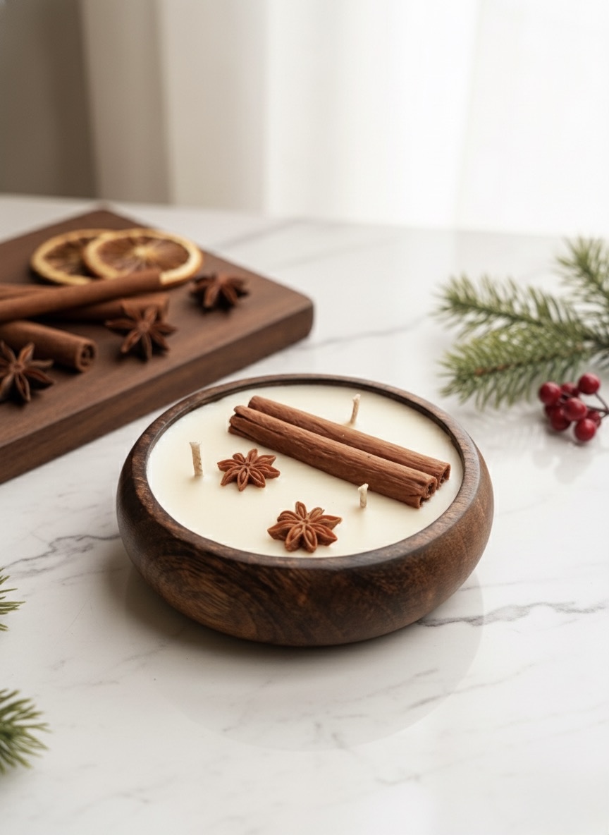Wooden Urli Candle
